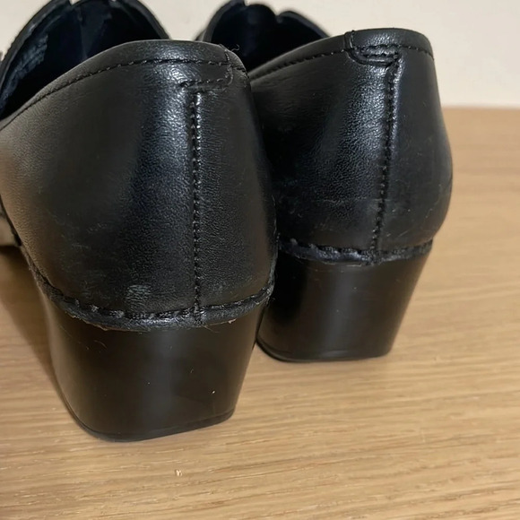 Dansko Women's Western Clogs Sz 6 Black Leather Button Professional Work Shoes - Picture 7 of 16